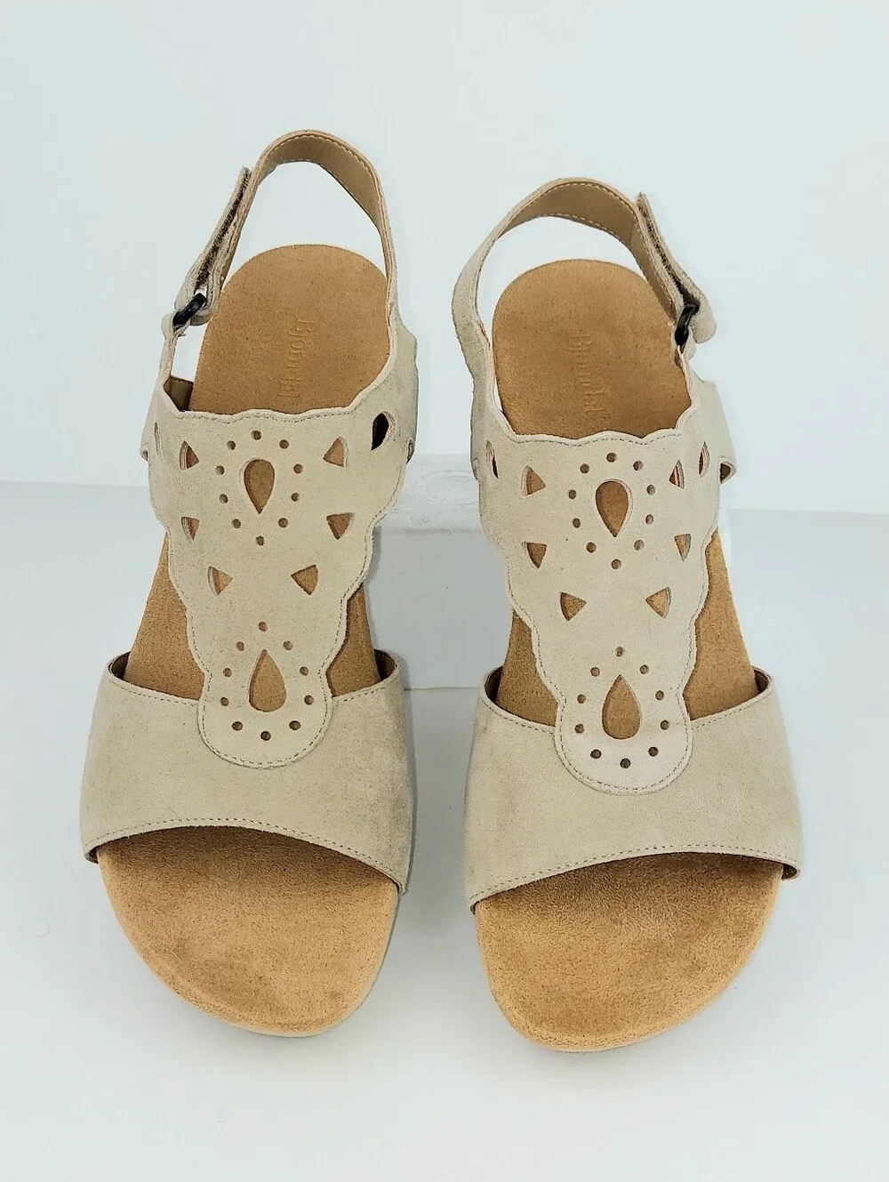 Bjorndal New Harper Slingback Tan Suede Wedge Sandal 9.5 - Picture 5 of 11
